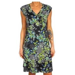 REI Northway Floral Print V-Neck Dress Size XS